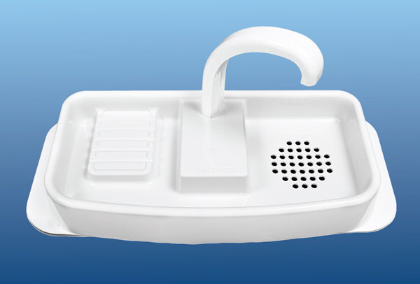 Adaptable Sink Twice for toilet tanks 16.8" - 20.3" wide measured with tank lid off